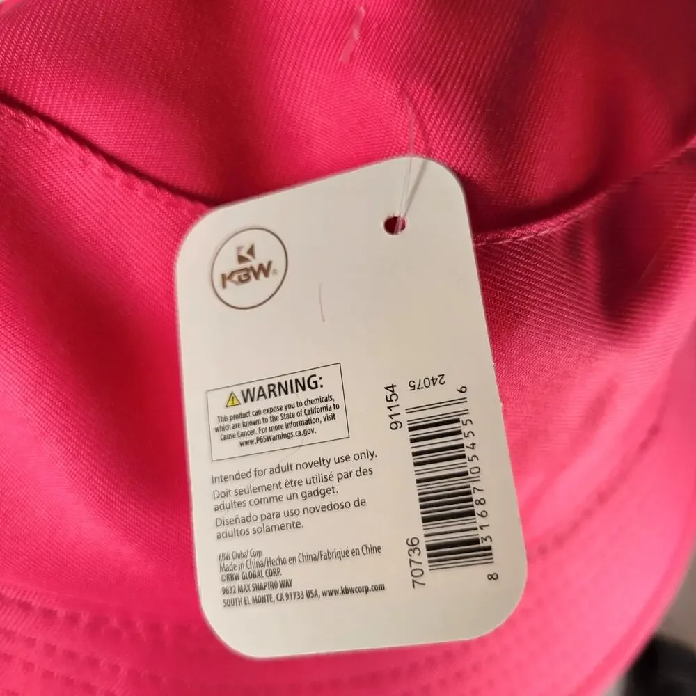 Pink Bucket Hat Adult Novelty Cap Lightweight Solid Color Summer Sun Unlined